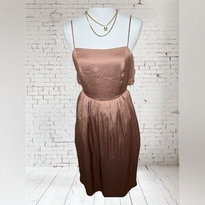 Elegant Pink Spaghetti Strap Dress